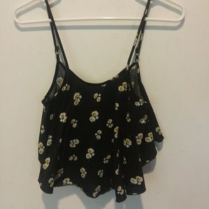 Mudd floral crop tank